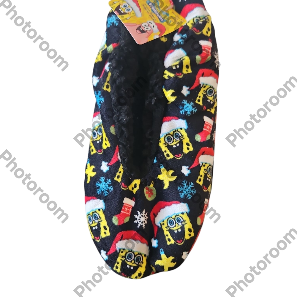 Nickelodeon SpongeBob Squarepants Woman Christmas Sock Slippers SizeM/L-8/10